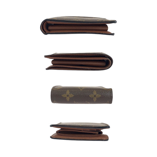 LOUIS VUITTON Bifold Wallet M61675 PVC Brown Folding wallet Compact wallet Monogram Portefeuille Marco mens Used Authentic
