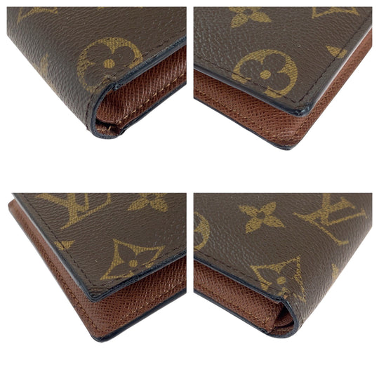 LOUIS VUITTON Bifold Wallet M61675 PVC Brown Folding wallet Compact wallet Monogram Portefeuille Marco mens Used Authentic