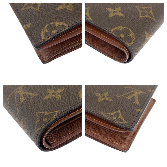 LOUIS VUITTON Bifold Wallet M61675 PVC Brown Folding wallet Compact wallet Monogram Portefeuille Marco mens Used Authentic