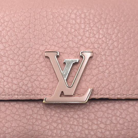 LOUIS VUITTON Tri-fold wallet M62156 leather pink Tri-fold Wallet Folded Wallet Compact Wallet Portefeuille Capsine Women Used Authentic