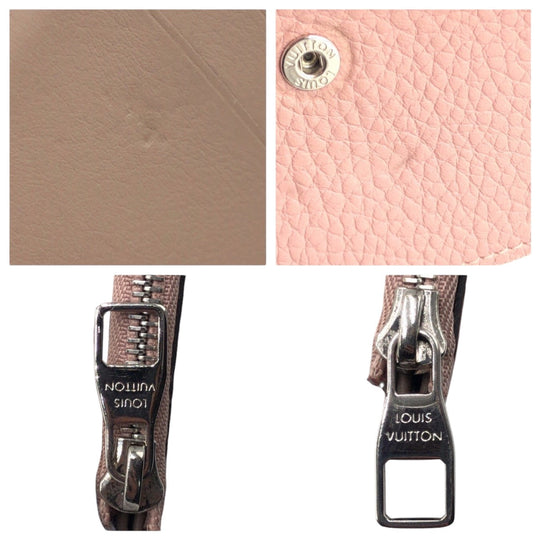 LOUIS VUITTON Tri-fold wallet M62156 leather pink Tri-fold Wallet Folded Wallet Compact Wallet Portefeuille Capsine Women Used Authentic