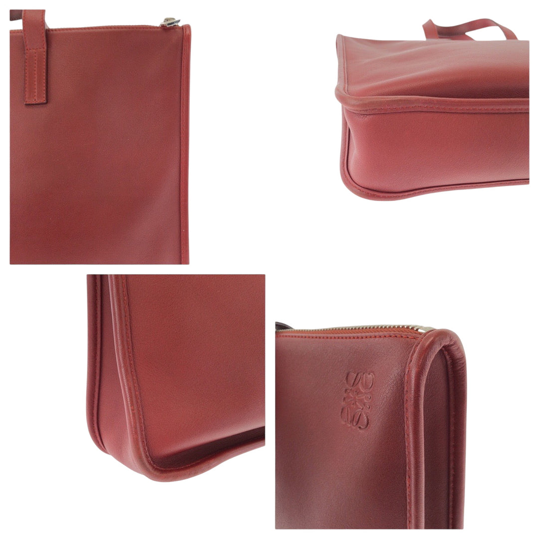 LOEWE Business bag leather Red anagram New Toledo