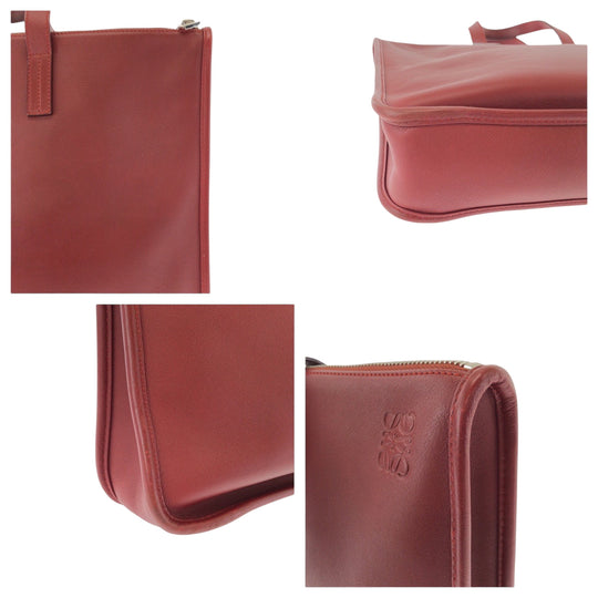 LOEWE Business bag leather Red anagram New Toledo