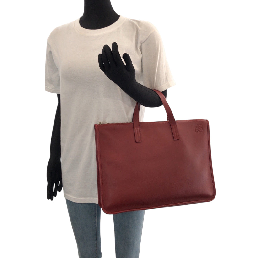 LOEWE Business bag leather Red anagram New Toledo