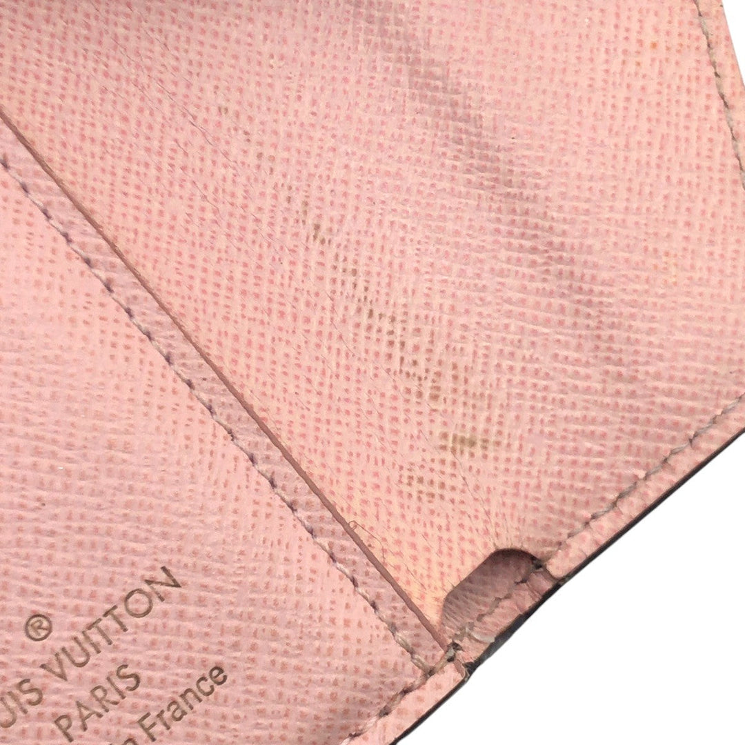 LOUIS VUITTON Tri-fold wallet M62933 PVC Brown Pink Rose Ballerone Tri-fold Wallet Folded Wallet Compact Wallet Monogram Portefeuille Zoe Women Used Authentic