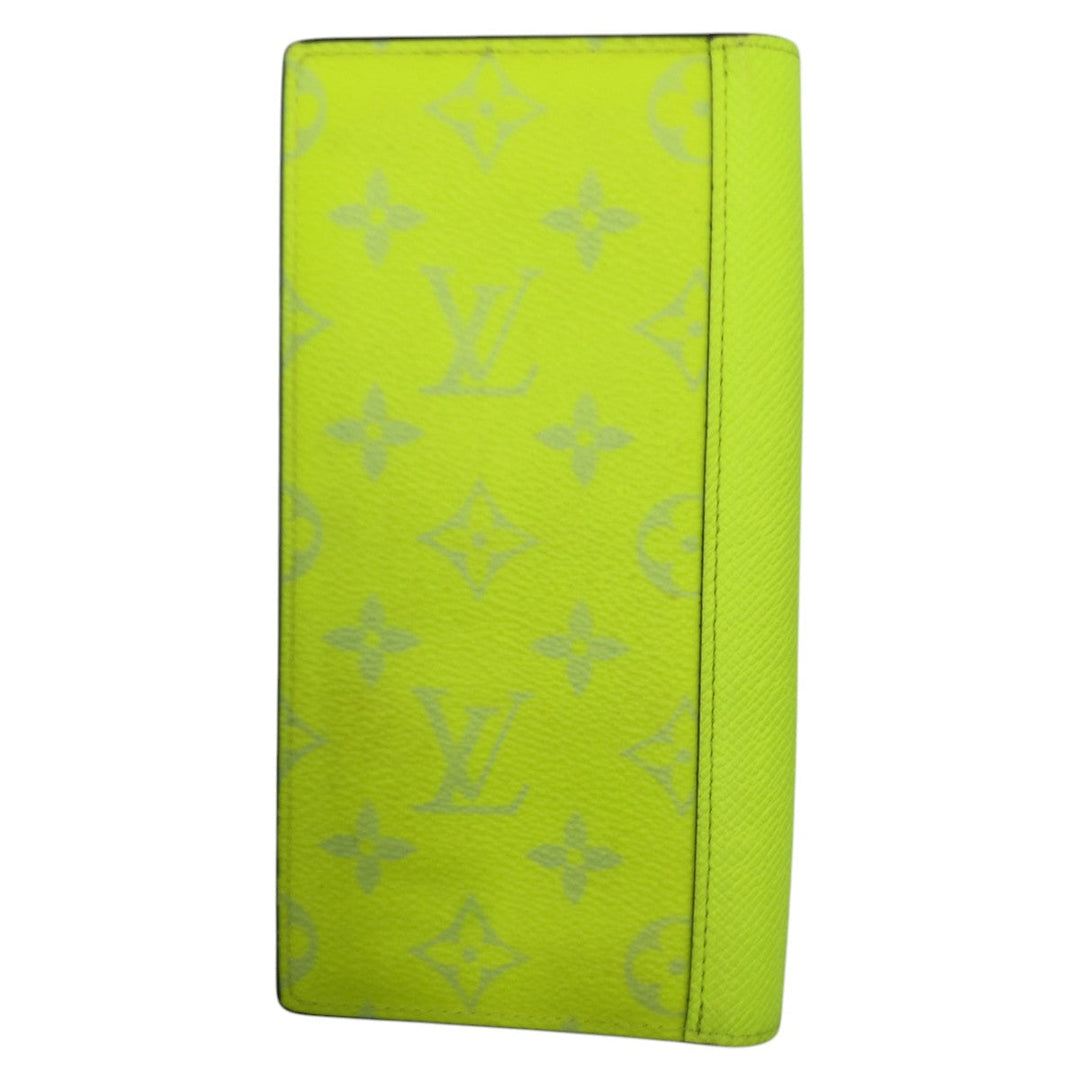 LOUIS VUITTON Long Wallet Purse M30947 PVC yellow Long Wallet Purse Taigalama Portefeuille Brother NM mens Used Authentic
