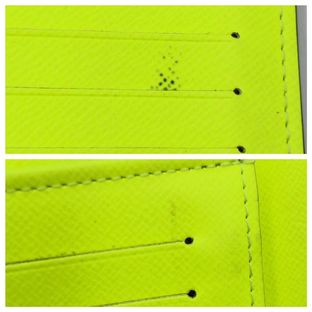 LOUIS VUITTON Long Wallet Purse M30947 PVC yellow Long Wallet Purse Taigalama Portefeuille Brother NM mens Used Authentic