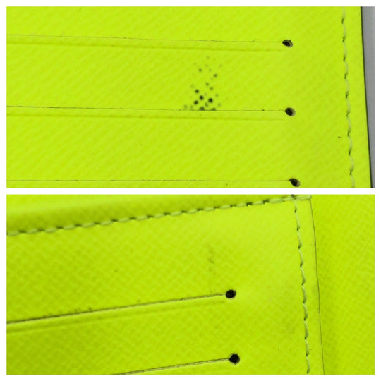 LOUIS VUITTON Long Wallet Purse M30947 PVC yellow Long Wallet Purse Taigalama Portefeuille Brother NM mens Used Authentic