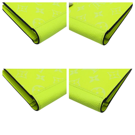 LOUIS VUITTON Long Wallet Purse M30947 PVC yellow Long Wallet Purse Taigalama Portefeuille Brother NM mens Used Authentic