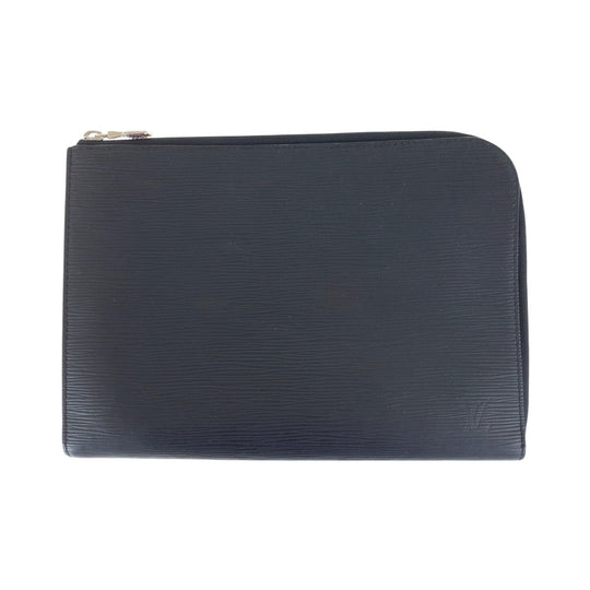 LOUIS VUITTON Clutch bag M62646 leather black Clutch bag business bag Epi Pochette Jules PM mens Used Authentic