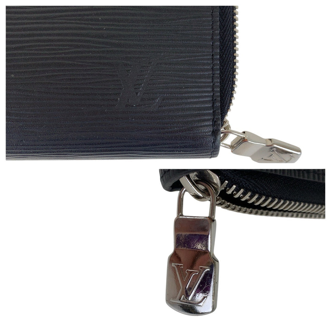 LOUIS VUITTON Clutch bag M62646 leather black Clutch bag business bag Epi Pochette Jules PM mens Used Authentic
