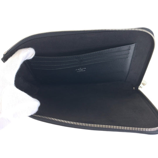 LOUIS VUITTON Clutch bag M62646 leather black Clutch bag business bag Epi Pochette Jules PM mens Used Authentic