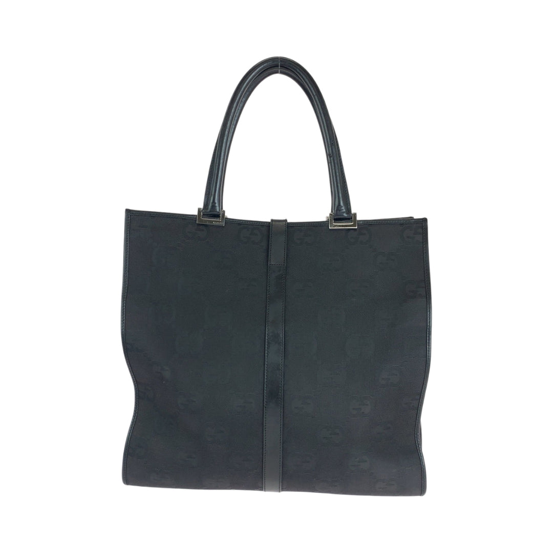 GUCCI Tote Bag 002 1064 GG canvas black Tote Bag handbag Jackie Women Used Authentic