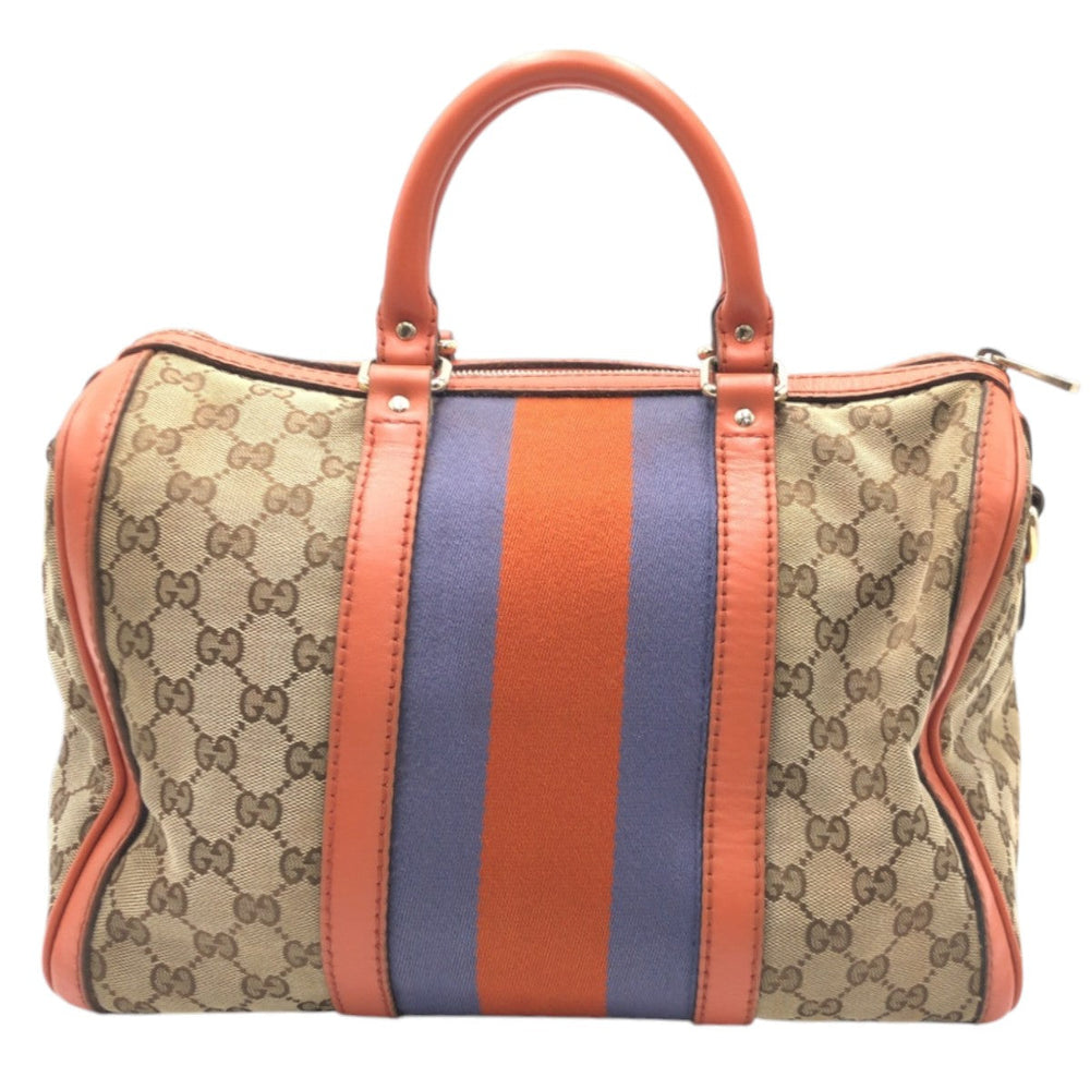 GUCCI Boston Duffel bag C967639 GG canvas multicolor Boston Duffel bag mini Boston Duffel bag 2WAY Sherry line Women Used Authentic