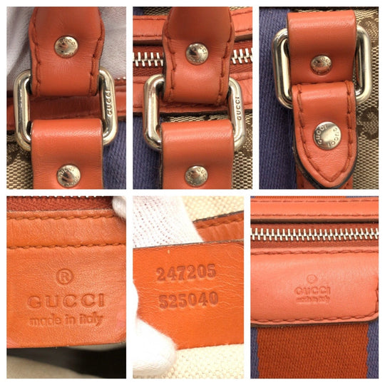 GUCCI Boston Duffel bag C967639 GG canvas multicolor Boston Duffel bag mini Boston Duffel bag 2WAY Sherry line Women Used Authentic