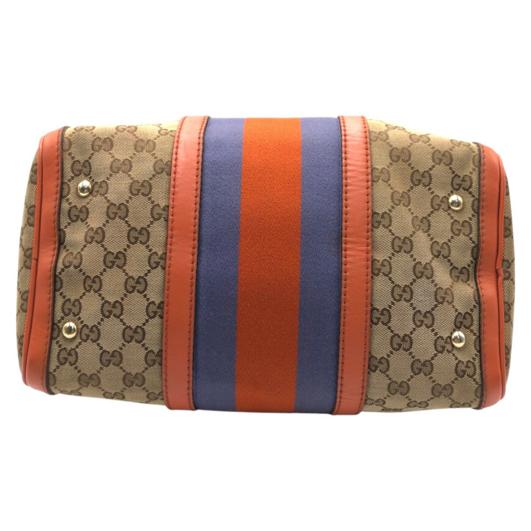 GUCCI Boston Duffel bag C967639 GG canvas multicolor Boston Duffel bag mini Boston Duffel bag 2WAY Sherry line Women Used Authentic