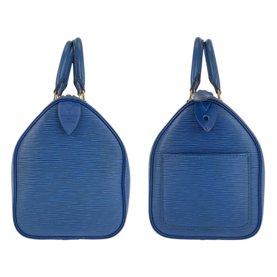 LOUIS VUITTON Handbag M43015 leather Blue GoldMetal Handbag Boston Duffel bag Epi Speedy 25 Women Used Authentic