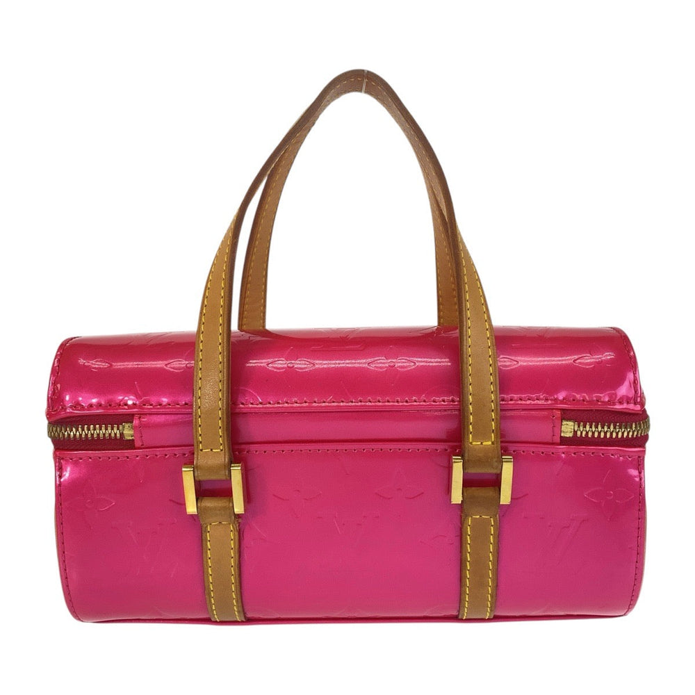 LOUIS VUITTON Handbag M91267 Patent leather Fuchsia Pink Gold Metal Handbag accessory pouch Vernis Sullivan Horizontal GM Women Used Authentic