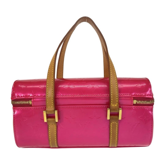 LOUIS VUITTON Handbag M91267 Patent leather Fuchsia Pink Gold Metal Handbag accessory pouch Vernis Sullivan Horizontal GM Women Used Authentic