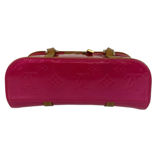 LOUIS VUITTON Handbag M91267 Patent leather Fuchsia Pink Gold Metal Handbag accessory pouch Vernis Sullivan Horizontal GM Women Used Authentic