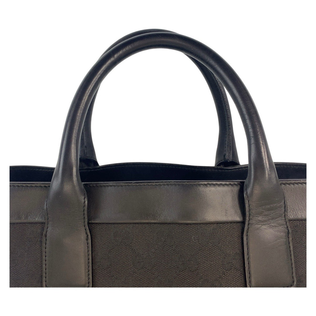 GUCCI Tote Bag 002 1121 GG canvas Black black