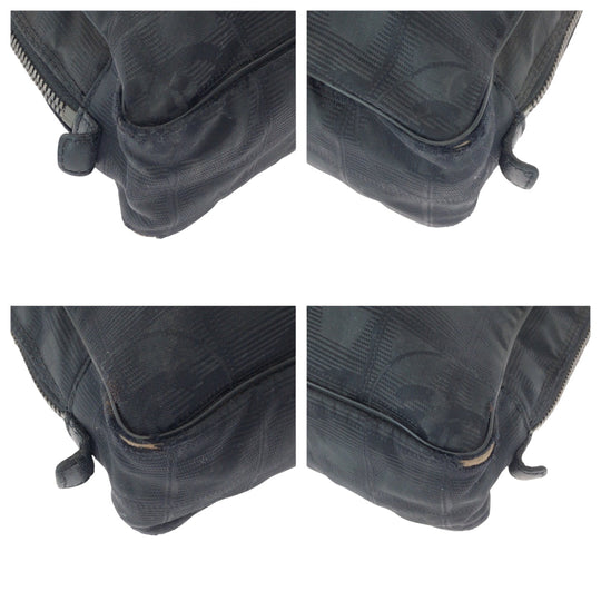 CHANEL Business bag A15974 Nylon Black SilverMetal Business bag handbag New travel line COCO Mark Women Used Authentic