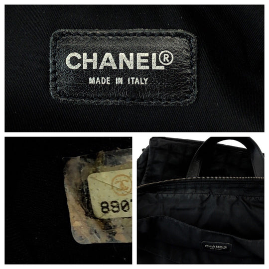 CHANEL Business bag A15974 Nylon Black SilverMetal Business bag handbag New travel line COCO Mark Women Used Authentic