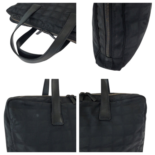 CHANEL Business bag A15974 Nylon Black SilverMetal Business bag handbag New travel line COCO Mark Women Used Authentic