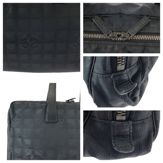 CHANEL Business bag A15974 Nylon Black SilverMetal Business bag handbag New travel line COCO Mark Women Used Authentic