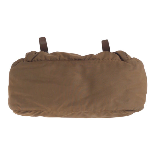 PRADA Shoulder Bag Nylon Brown Test Triangle With logo
