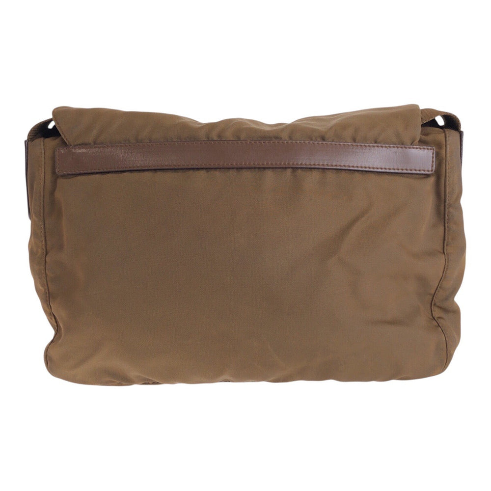 PRADA Shoulder Bag Nylon Brown Test Triangle With logo