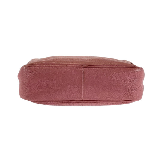 MIUMIU Shoulder Bag leather Pink Black Gold Metal Shoulder Bag Clutch Bag Madras Women Used Authentic