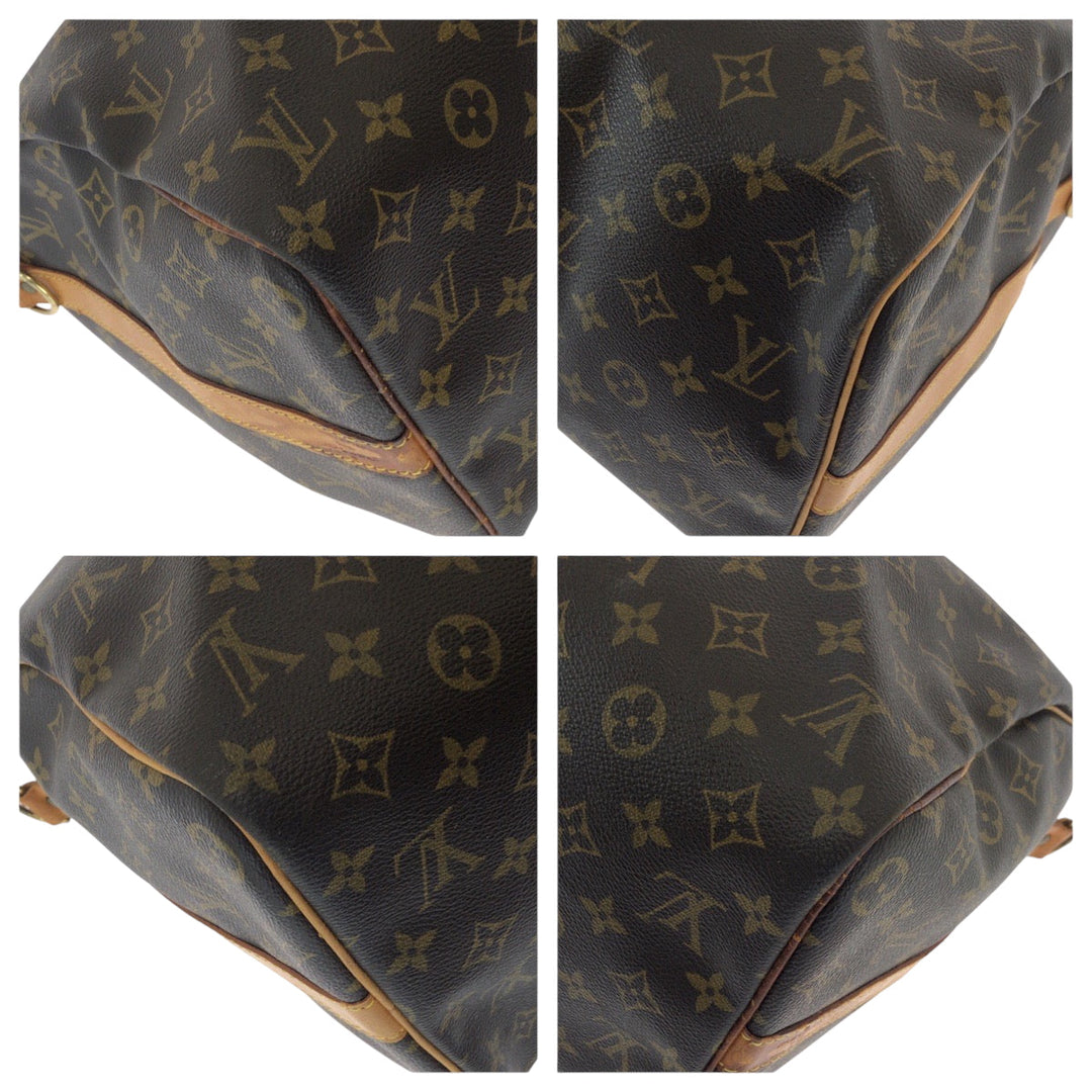 LOUIS VUITTON Shoulder Bag M41428 PVC Brown Gold Metal Shoulder Bag Boston Duffel bag 2way Monogram Keepall 45 bandouliere Women Used Authentic