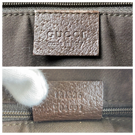 GUCCI Shoulder Bag 131326 GG canvas, leather Beige Brown Gold Metal Shoulder Bag Messenger bag Abbey Women Used Authentic