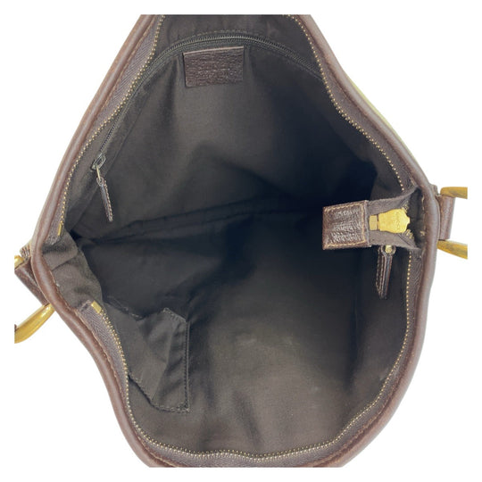 GUCCI Shoulder Bag 131326 GG canvas, leather Beige Brown Gold Metal Shoulder Bag Messenger bag Abbey Women Used Authentic