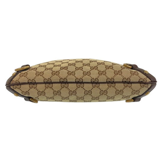 GUCCI Shoulder Bag 131326 GG canvas, leather Beige Brown Gold Metal Shoulder Bag Messenger bag Abbey Women Used Authentic