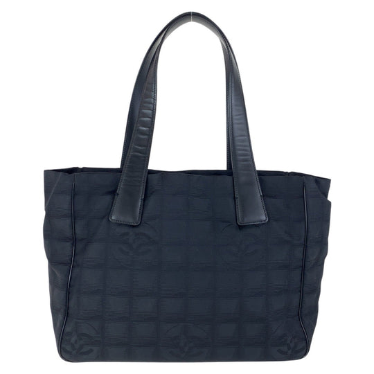 CHANEL Tote Bag Canvas, Leather Black GoldMetal Tote Bag Shoulder Bag New travel line COCO Mark Women Used Authentic