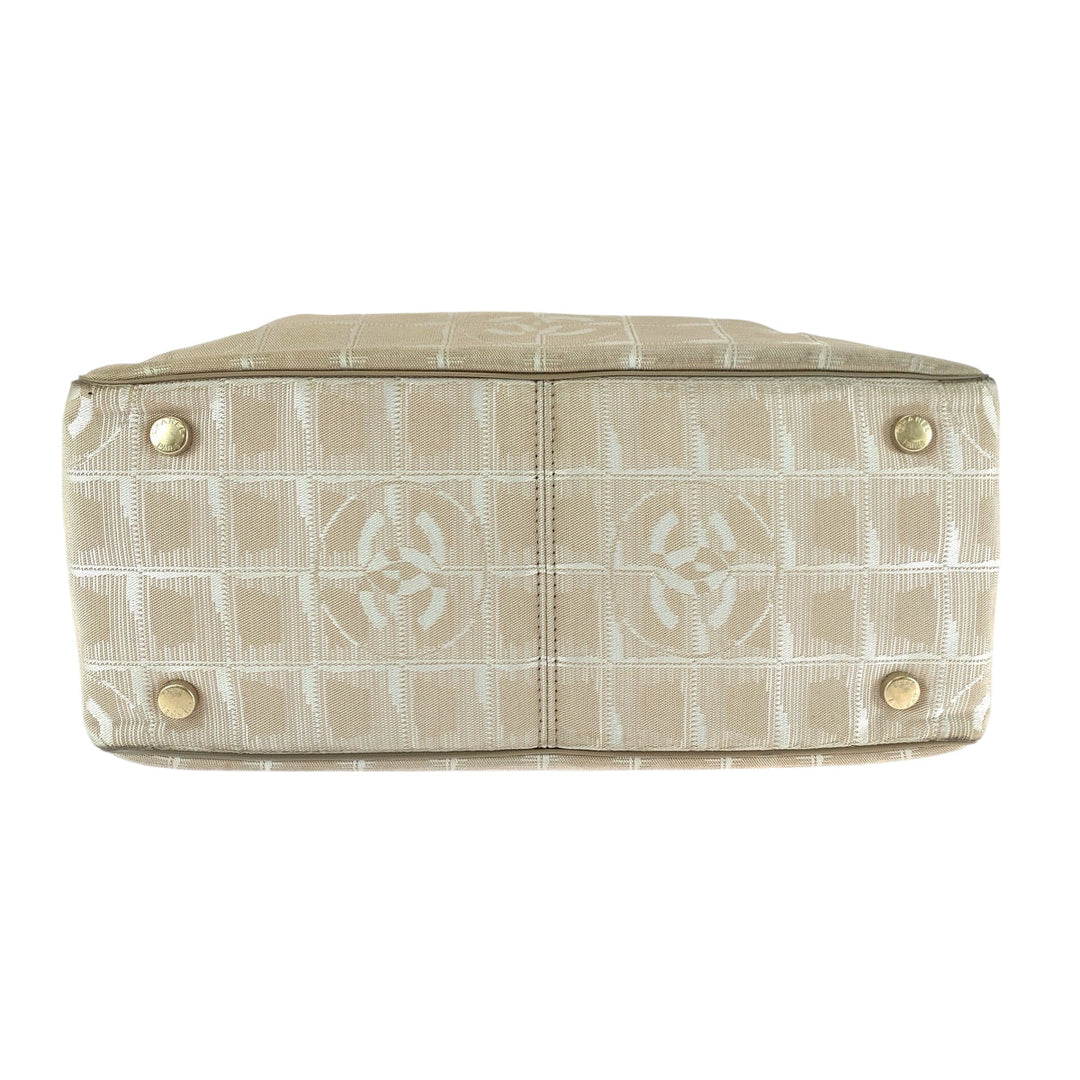 CHANEL Tote Bag canvas beige New travel line