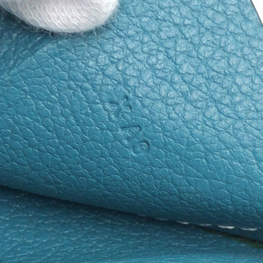 HERMES Long Wallet Purse Epsom Blue Blue Jean Beance fleet