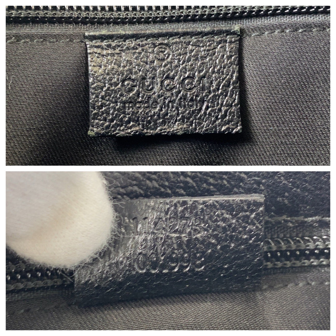 GUCCI Shoulder Bag 114273 GG canvas, leather Black black Shoulder Bag Messenger bag Women Used Authentic