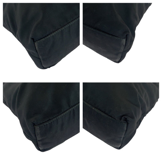 PRADA Tote Bag Nylon black Tote Bag Handbag Shoulder Bag Test Triangle With logo Women Used Authentic