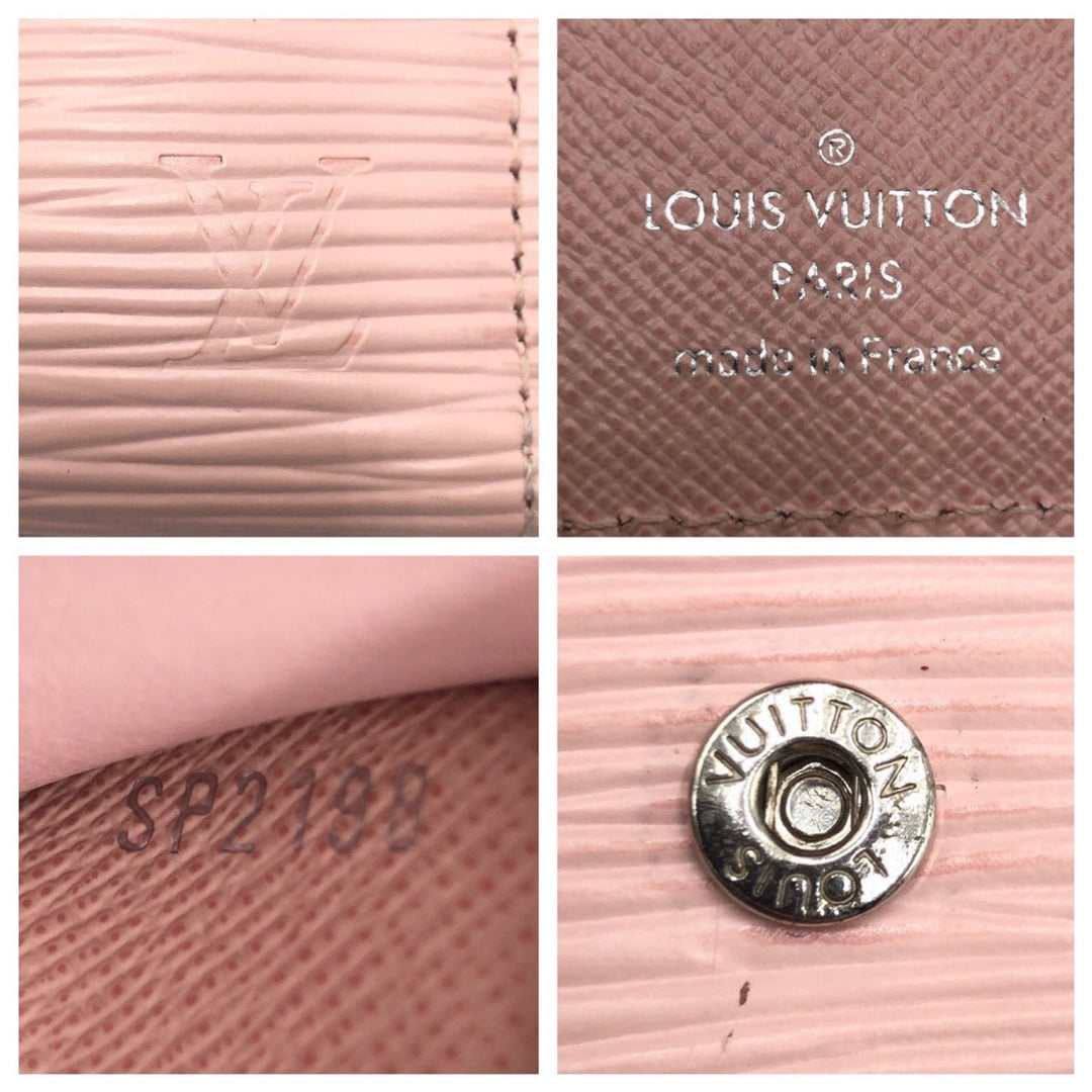 LOUIS VUITTON Tri-fold wallet M62946 Epi Leather Pink Rose Ballerine Tri-fold wallet Compact wallet Epi Portefeuille Victorine Women Used Authentic