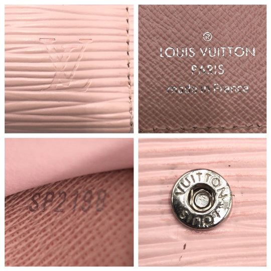 LOUIS VUITTON Tri-fold wallet M62946 Epi Leather Pink Rose Ballerine Tri-fold wallet Compact wallet Epi Portefeuille Victorine Women Used Authentic