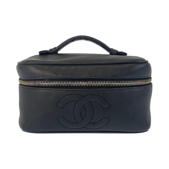 CHANEL Handbag Caviar skin black COCO Mark
