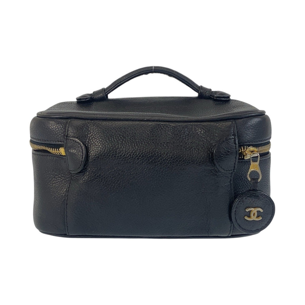 CHANEL Handbag Caviar skin black COCO Mark
