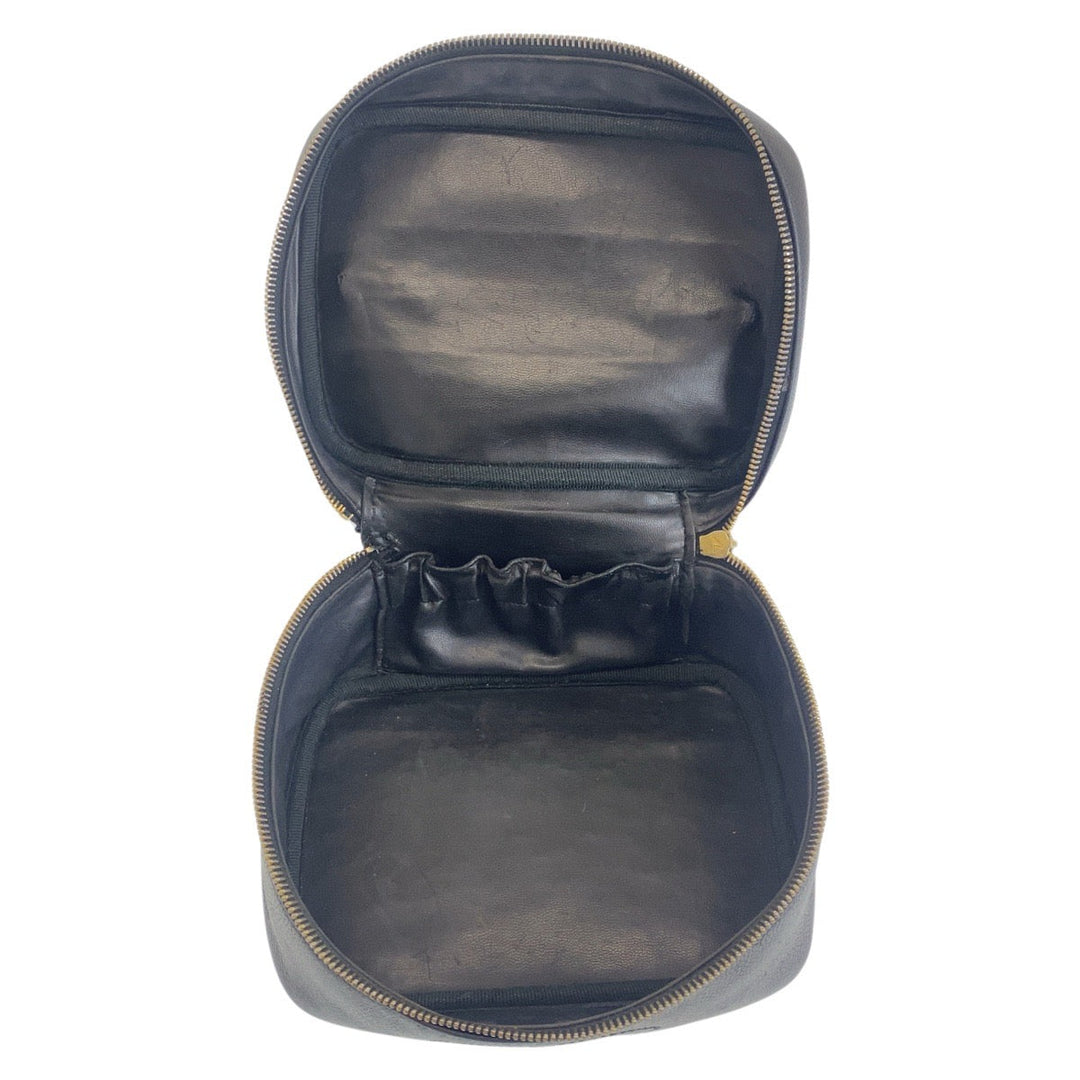 CHANEL Handbag Caviar skin black COCO Mark