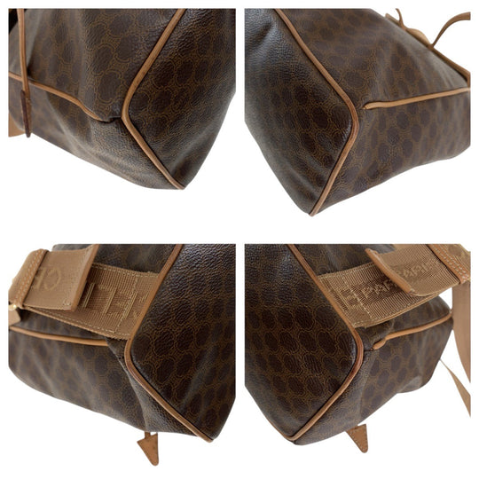 CELINE Backpack PVC, Leather Brown Gold Metal Backpacks & Daypacks Backpacks Macadam Women Used Authentic