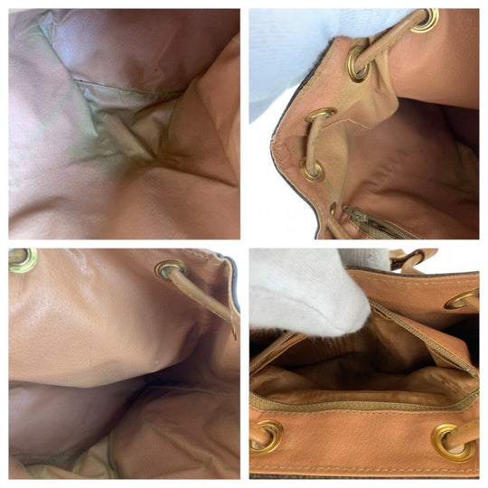 CELINE Backpack PVC, Leather Brown Gold Metal Backpacks & Daypacks Backpacks Macadam Women Used Authentic
