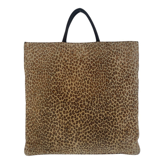 LOEWE Tote Bag Suede, Leather Brown Black Tote Bag anagram Women Used Authentic