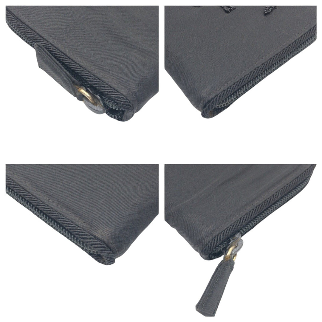 PRADA Bifold Wallet Nylon Black black Bifold Wallet Compact Wallet Women(Unisex) Used Authentic